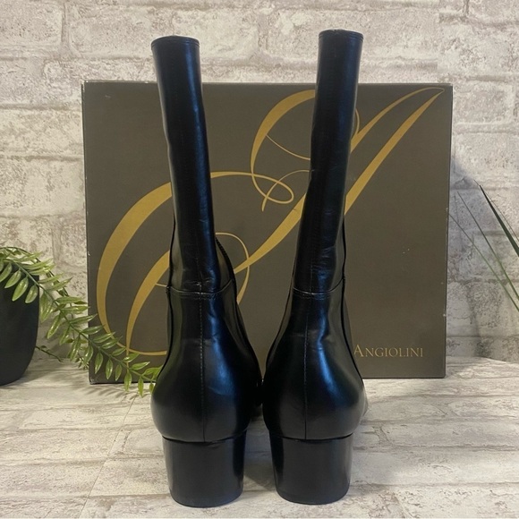 Enzo Angiolini Black Leather Ankle Boots‎ with Heel NWOT size 8.5 M - Picture 7 of 9